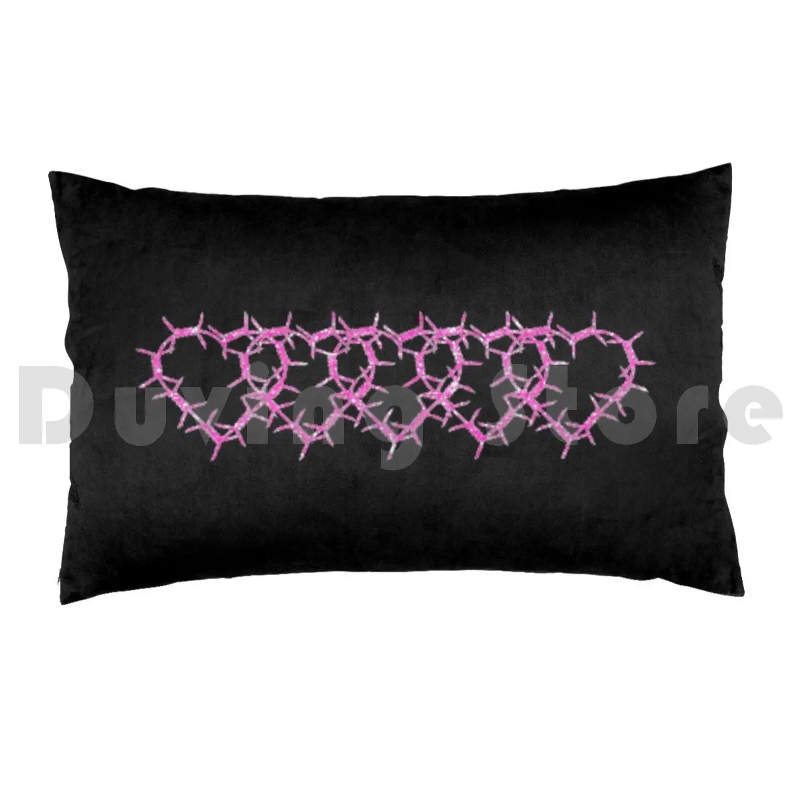 Barbed Wire Hearts Pillow Case Printed 50x75 Emo Cute Anime Scene Scenecore Webcore Rainbowcore Kidcore