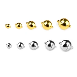 10pcs/lot Round Ball 6/8/10/12/14mm Strong Magnetic Clasps Fit Bracelets Necklace End Clasp Connectors Jewelry Making