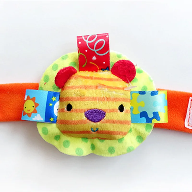 Infant Baby Rattles Toys Soft Cute Lovely Flannelette Washable Baby Wrist Band New Cartoon Animal Hand Wrist Plush Strap for Kid