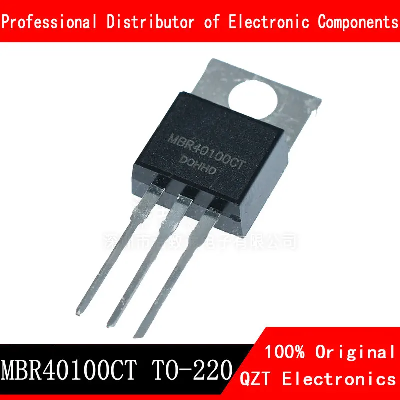 10 шт./лот MBR40100CT MBR40100 TO-220 100V 40A новая Оригинальная искусственная кожа