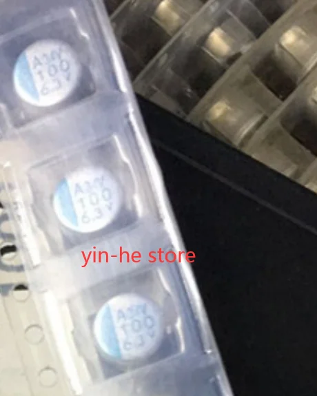 50PCS APXA6R3ARA101MF60G  6.3V100UF 6.3X5.7  Solid SMD Capacitor APXA6R3ARA101MF60G 100UF 6.3V 6.3*5.7