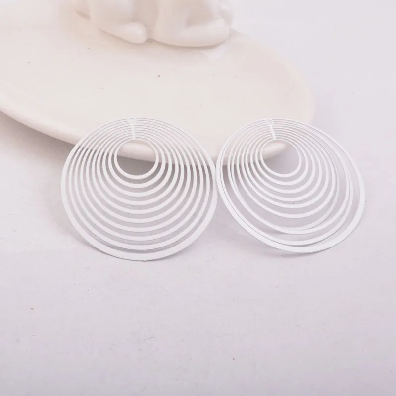 30 Stück AB1835 44mm Filigrane Große Runde Anhänger für Ohrringe, DIY-Schmuck, Halsketten – Detail 5