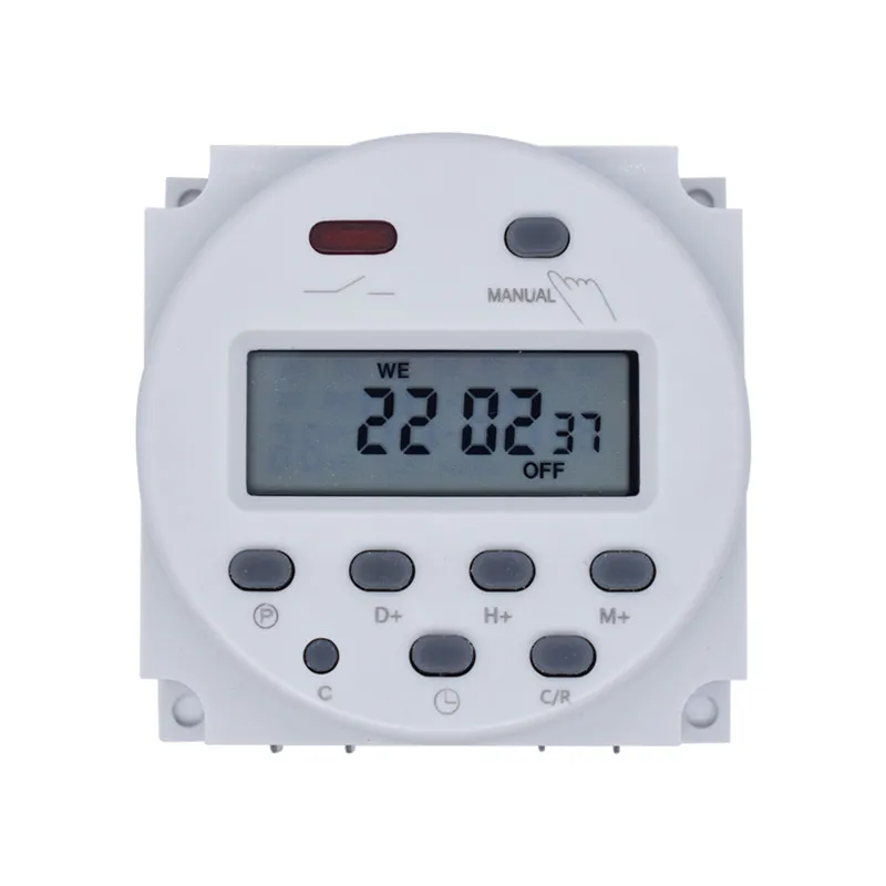 CN101A Digital Microcomputer 7Days Weekly Programmer Electronic Timer Switch 220V Time Relay with Countdown 12V DC for Light Fan