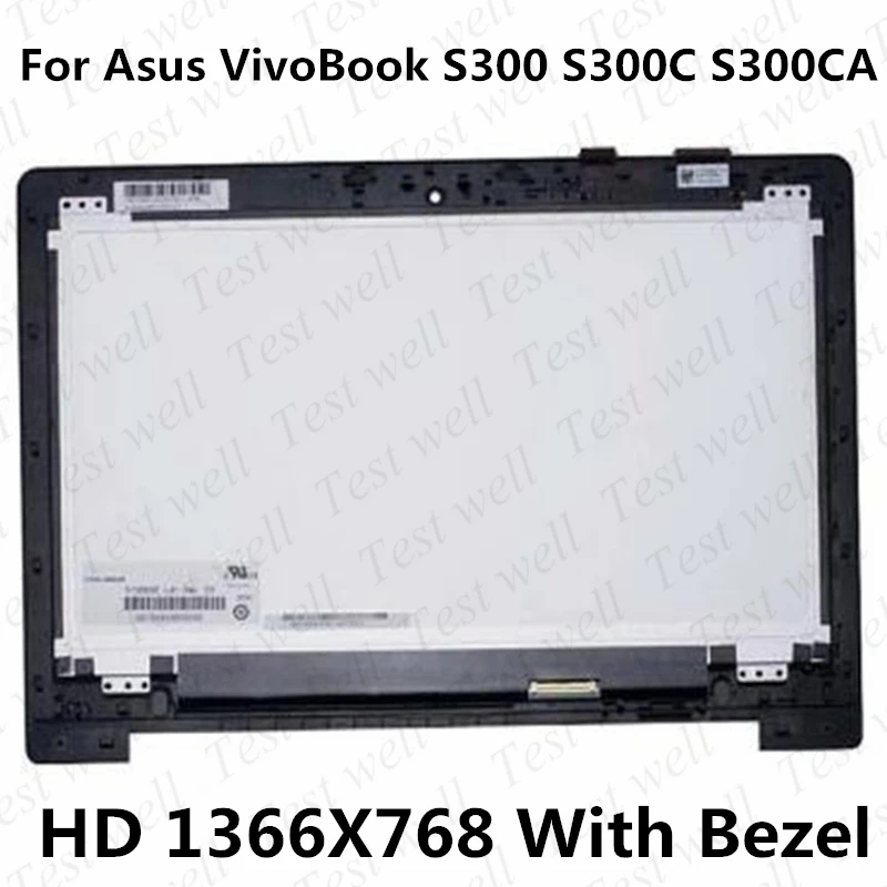 

Test well 13.3'' LCD Touch Screen Digitizer with Bezel Display Assembly Repair Laptop For Asus VivoBook S300 S300C S300CA