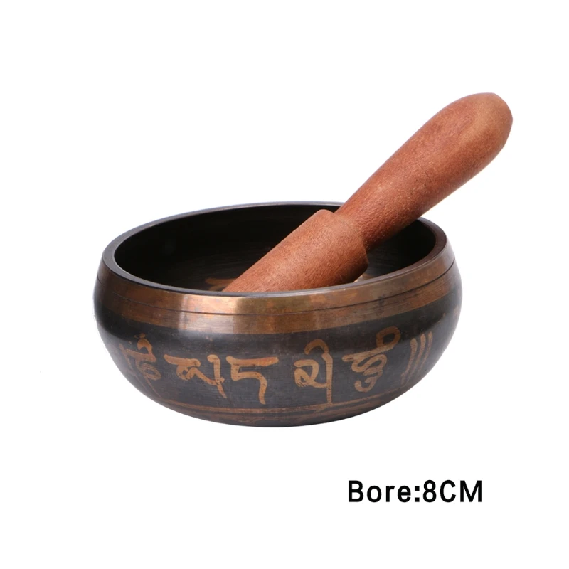 พระพุทธรูปทิเบตร้องเพลงชาม Hand Hammered โยคะทองแดง Chakra Meditation Gift Relax Soothing เสียง
