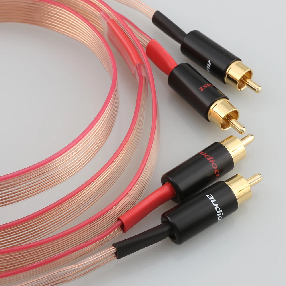 Audiocrast OCC měď audio signál kabel RCA kabel s zlato pokovené RCA kolíček hifi propojit kabel