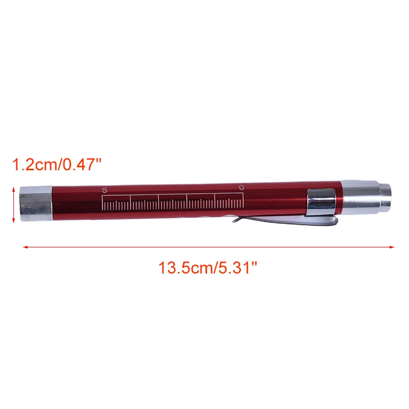 Portable LED Flashlight Work Light Medical First Aid Pen Light Torch Lamp With Pupil Gauge Measurements Doctor Nurse Diagnosis