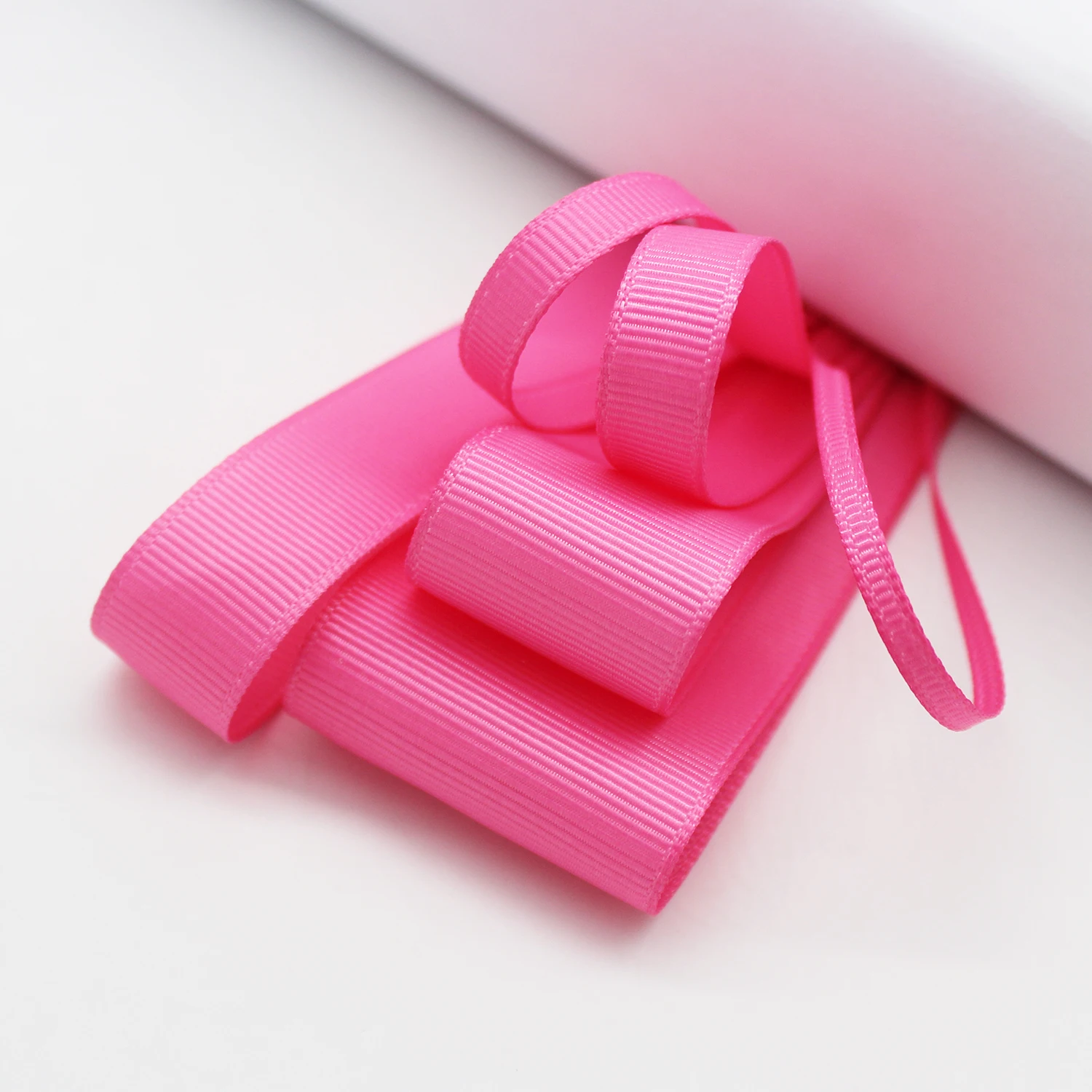 5 Meter/Lot Hot Pink Color Grosgrain Ribbon Satin Ribbon Dot Print DIY Girls Hair wear Accessories 3mm 6mm 9mm 16mm 25mm 38mm