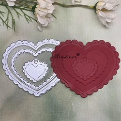 Heart shake card frame Metal Cutting Dies Stencils For DIY Scrapbooking Decorative Embossing Handcraft Die Cutting Template