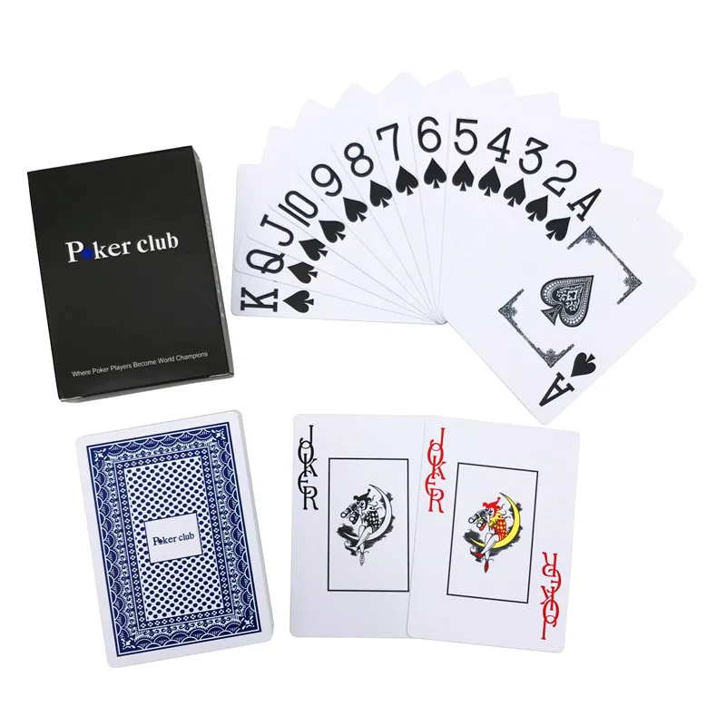 2Pcs/Lot Top Grade Texas Hold\'em Baccarat Poker Card Plastic Waterproof Smooth Playing Cards Bridge Board Games 63*88mm qenueson