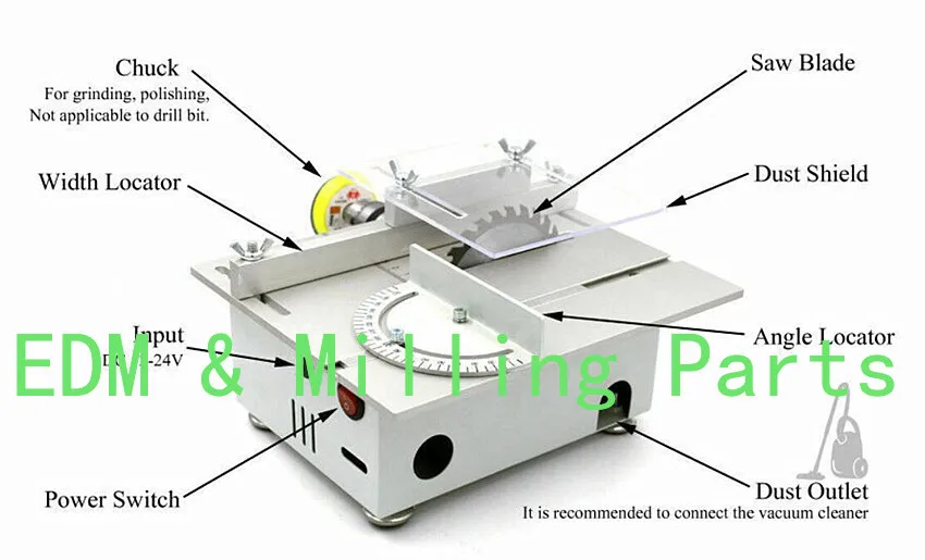 1Set CNC DIY Multifunctional Mini Table Saw Handmade Woodworking Crafts Cutting Tool MTS-01