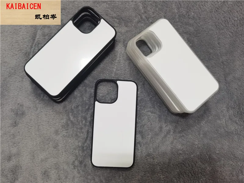 

100Pcs Mixture Blank 2D Sublimation TPU+PC rubber Case for Iphone 16 15 14 13 mini 12 11 pro max 7 8 plus X xr xs with Aluminum