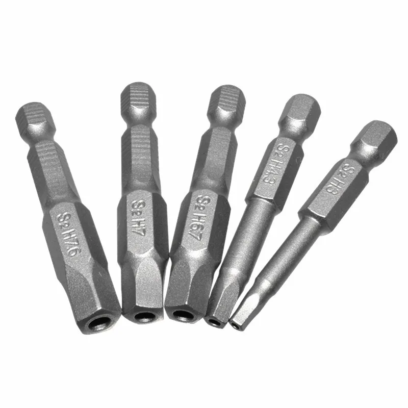 Imagem -02 - Torx Chave de Fenda Conjunto de Ferramentas Kit Reparação Chaves de Fenda Hex Haste Broca Pentágono com Furos Peças 50 mm