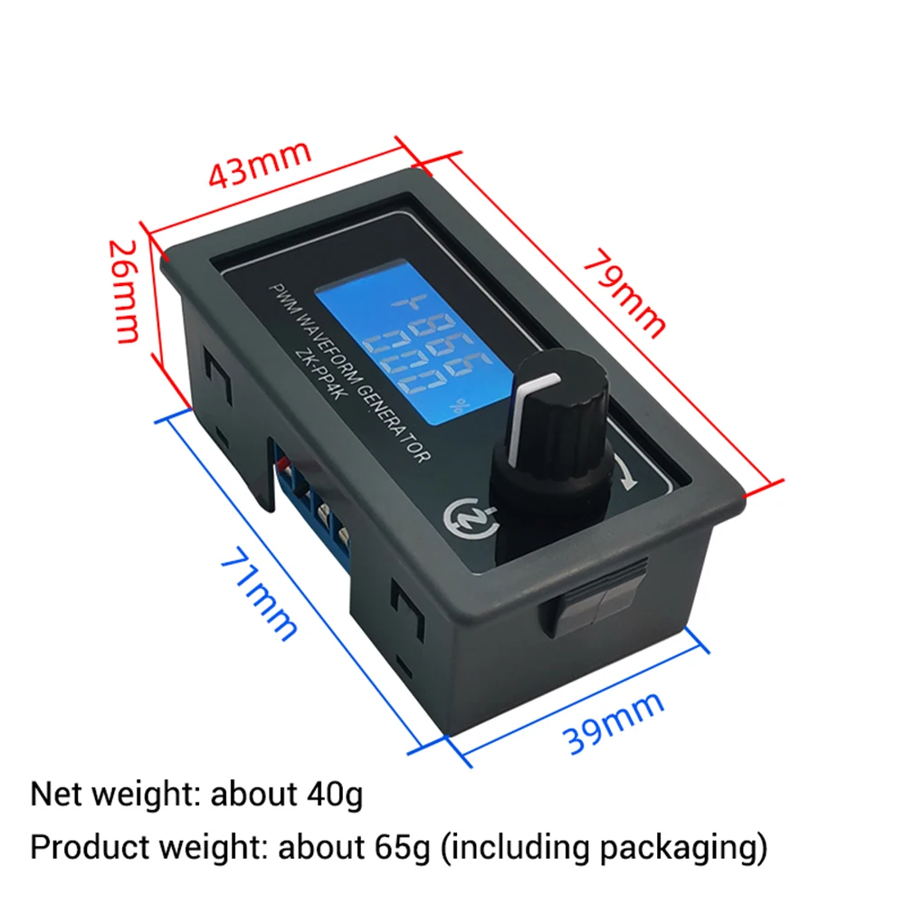 ZK-PP3K ZK-PP4K LCD PWM Waveform Generator 1Hz-150KHz PWM Pulse Frequency Duty Cycle Adjustable Pulse Generator