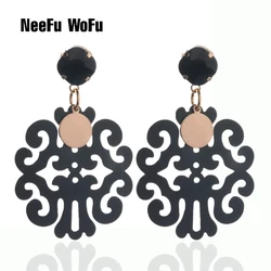NeeFu WoFu Dangling earrings Hollow Classical Resin Earring Big Earring For Woman Large Easter Brinco Ear Oorbellen Gift fashion