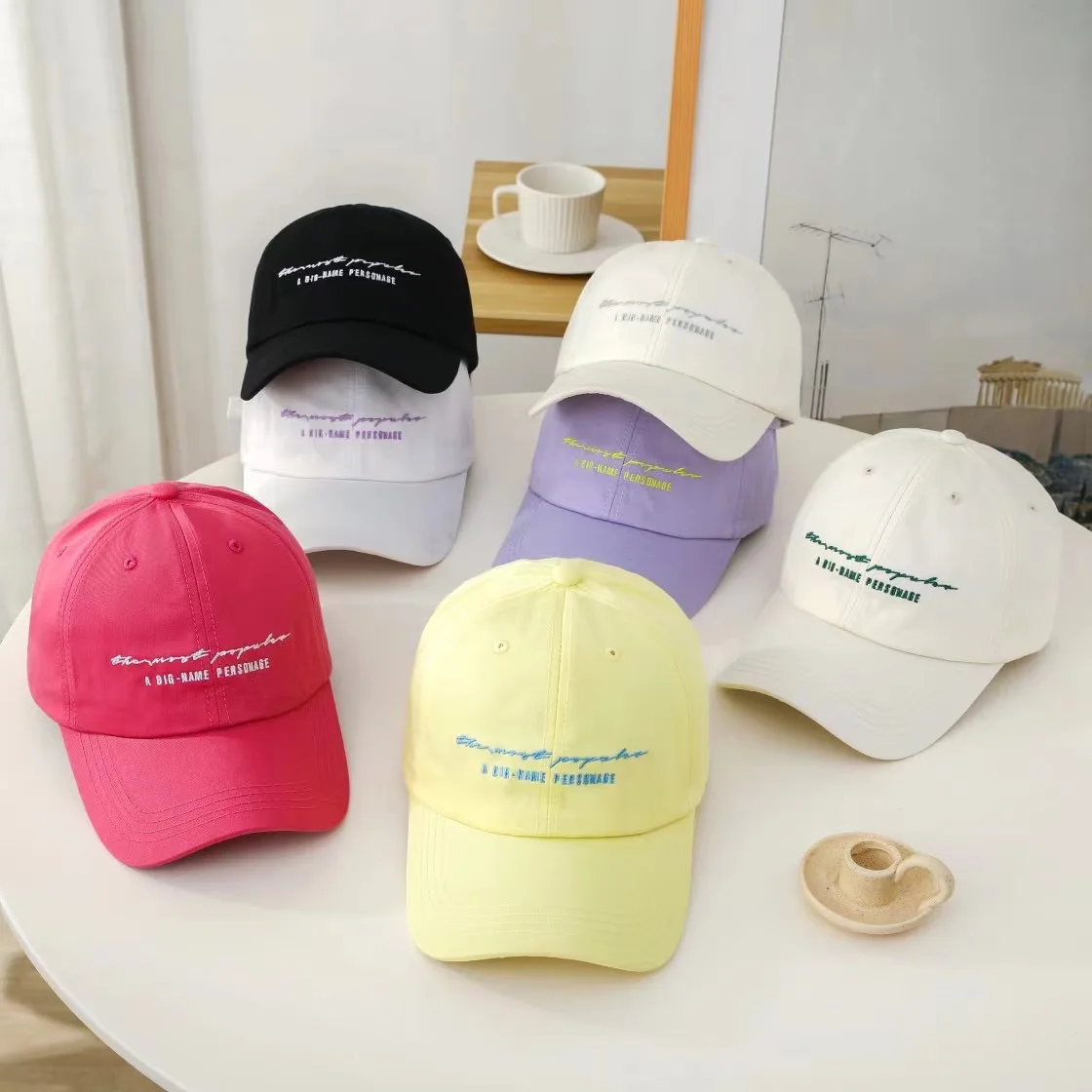 

Spring and Autumn Ladies Hats Summer INS Fashion Embroidery Simple Baseball Cap Men's Outdoor Leisure Sports Caps