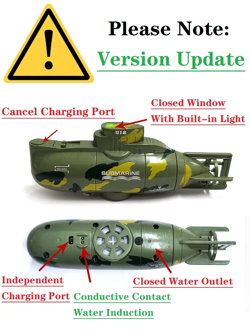 High speed motor Remote control 3311M Model 6CH simulation submarine Electric Mini RC Submarine Kids Children Toys gift For Boy