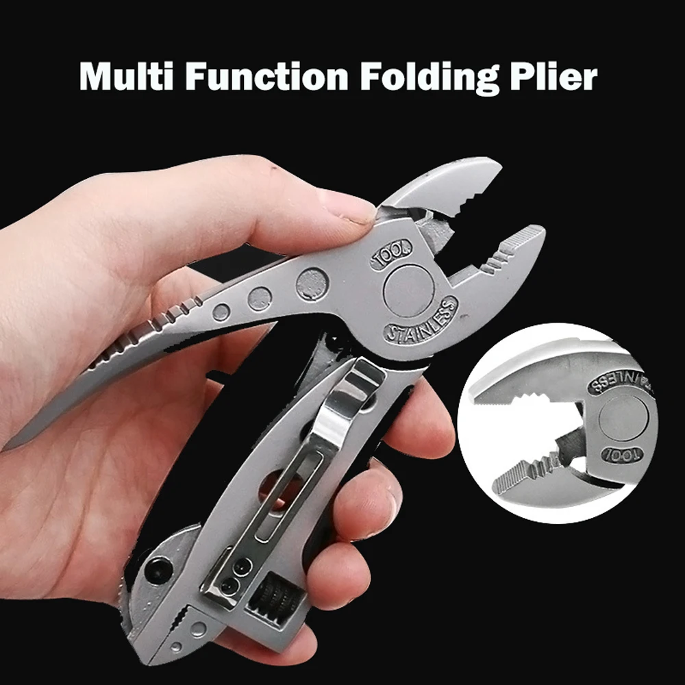 Stainless Steel Multi-tool Pocket Knife Pliers Mini Portable Folding Pliers Outdoor Emergency Folding Repair Tool