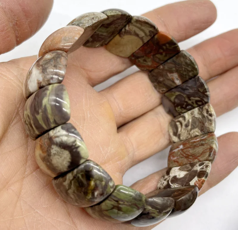 Natural Gem Stone Purple Crystal Labradorite Tiger Eye Bead Bracelet DIY Jewelry Energy Bangles Stretch Chain For Men Women