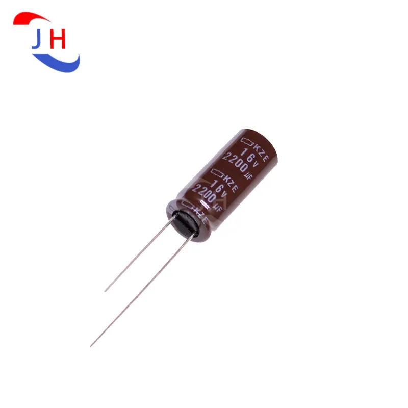 5/10PCS Aluminum Electrolytic Capacitor 16v2200uf 10*25 KZE high Frequency Long Life 5mm Pin Distance 16V 2200UF