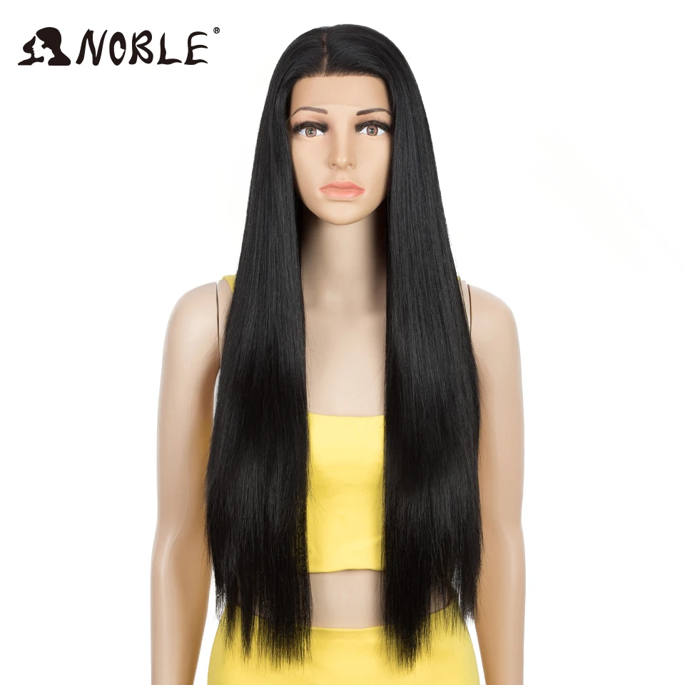 Noble Synthetic Lace Front Wig Cosplay Lace Front Wig 30 Inch Long Straight Ombre Blonde Wigs For Black Women Lace Front Wig