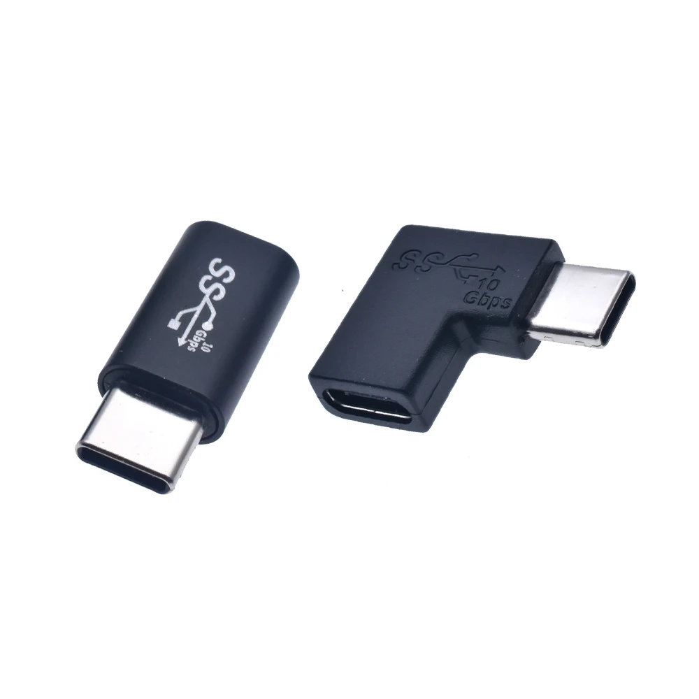 

1PCS USB C Male to Female Adapter, Type C 90 Degree Angled Right & Left and straight Extension Connector