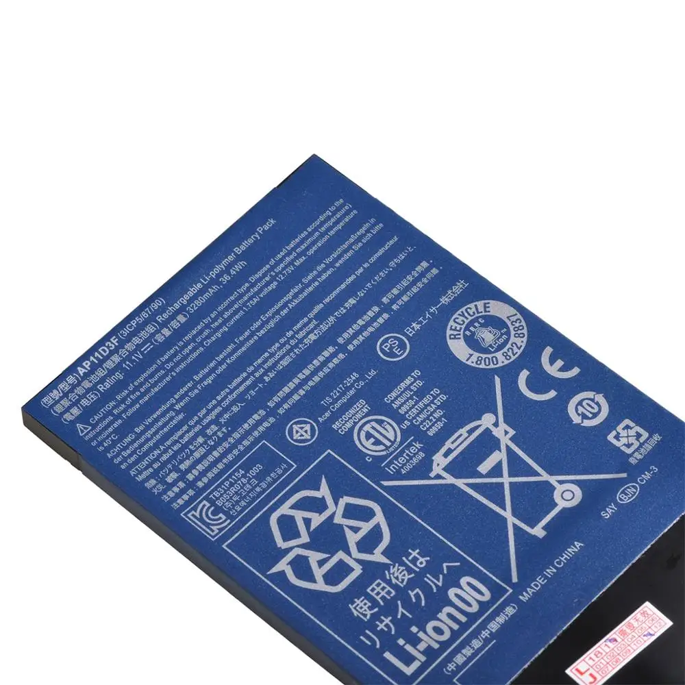 11,1 V 3280 mAh Laptop AP11D3F S3 Akku für Acer Aspire S3 S3-951 S3-391 MS2346 AP11D3F AP11D4F 3ICP5/65/88 3ICP5/67/90