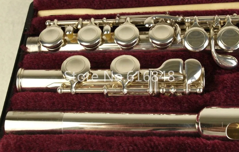 New Jupiter JFL-5011E Small Curved Heads C Tune Flute 16 Keys Holes Closed Flutes Silver Plated Flauta with Case