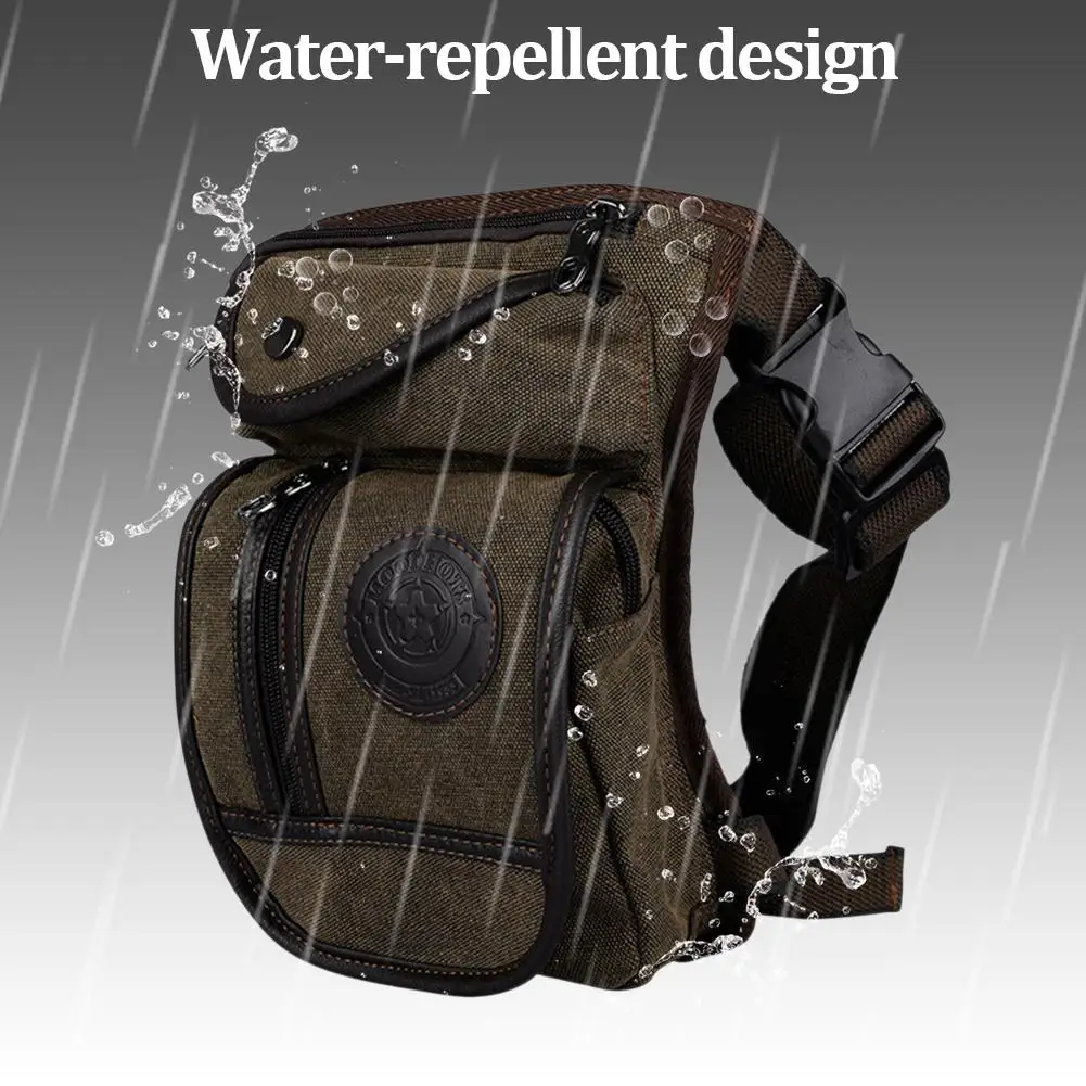 Buckle Design Waterproof Motorcycle Leg Bag Canvas Funny Drop Belt Pouch Waist Bag Motorcycle Saddle Bag Tactical Thigh Packs