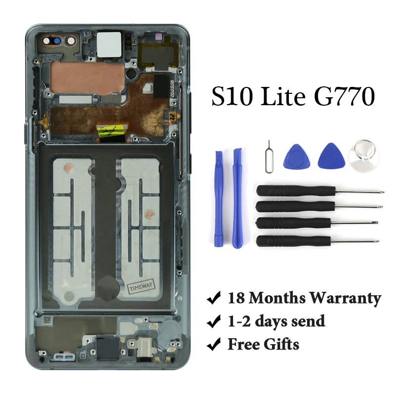 New OEM For Samsung S10 lite G770 LCD Dispaly AMOLED With Frame With Touch Screen Assembly For Samsung S10 lite G770 LCD Screen