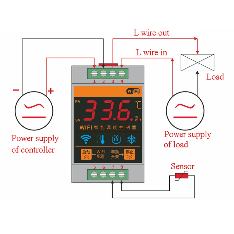 WIFI mobile phone APP remote intelligent temperature controller breeding hot water heating and cooling smart wifi thermostat