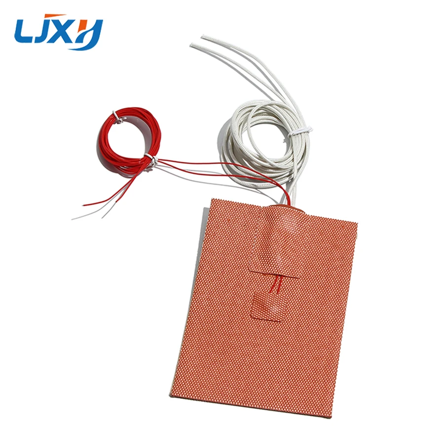 LJXH 300mm Wire-wound NTC 100K Thermistor Silicone Rubber Coated Fiberglass Heating Pad 3D Printer Heater with Self-adhesive