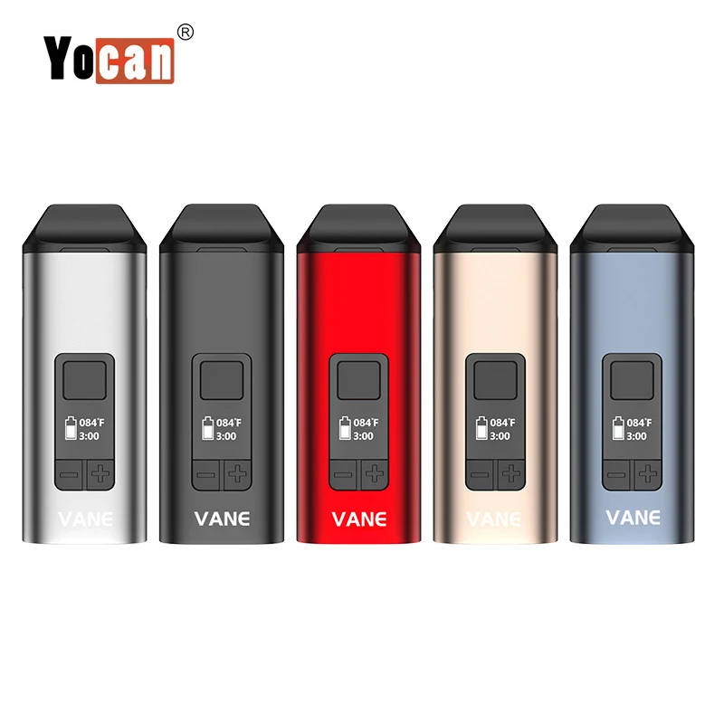 Original Yocan Vane Kit Dry herb Voporizer 1100mAh Battery Ceramic Heating Chamber OLED Display E Cigarette Vape