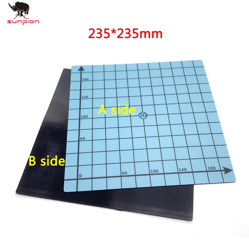 3d Printer Magnetic Print Bed Tape 235*235mm Square Heatbed Sticker Build Plate Tape Surface Flex Plate for Ender-3 Ender-3X