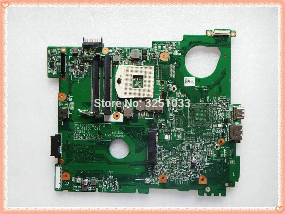 

48.4IE01.031 Notebook 10245-3 For Dell Inspiron 15R N5110 Motherboard 8FDW5 08FDW5 VVN1W 0VVN1W HM67 DDR3