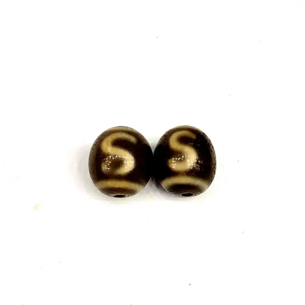 Tibet Agate Dzi Bead 17*19mm Light Brown Oval Beads Sun&moon&stars Dzi Beads Men&Women Bracelet Necklace Jewelry DIY 1pcs/lot