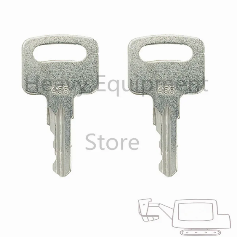 

2 PCS 455 Ignition Key for Bobcat Genie Vermeer Skyjack Snorkel Upright Terex RONIS ELI80-0100