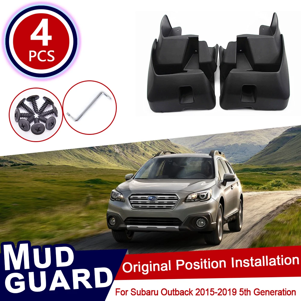 

4pcs for Subaru Outback 2015~2019 Car Mud Flaps Front Rear Mudguard Splash Guards Fender Accessories 5th 5 Gen 2016 2017 2018