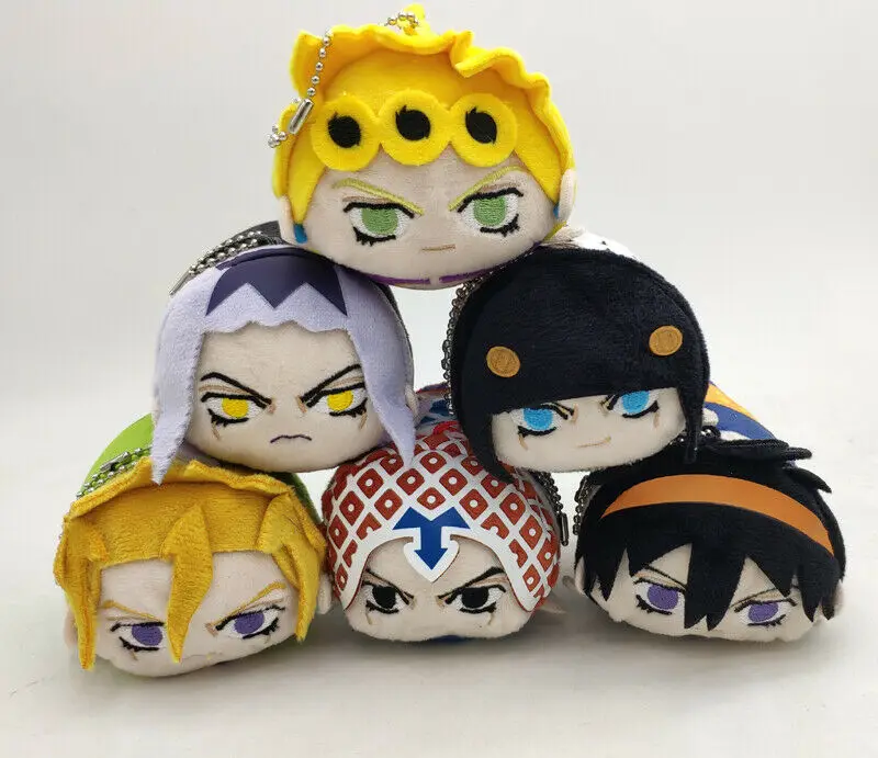 

6pcs Jojos Bizarre Adventure Giorno Narancia Mista Buccellati Abbacchio Fugo stuffed mini plush toy new