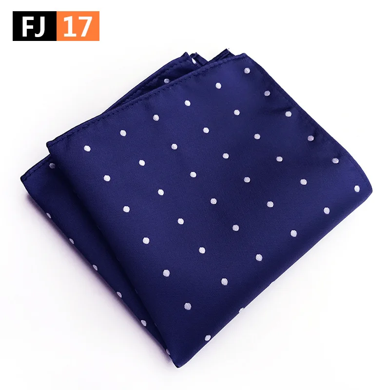 Lenço de bolso masculino com padrão de bolinhas, 25cm * 25cm, lenço da moda para homens, acessórios de terno de negócios