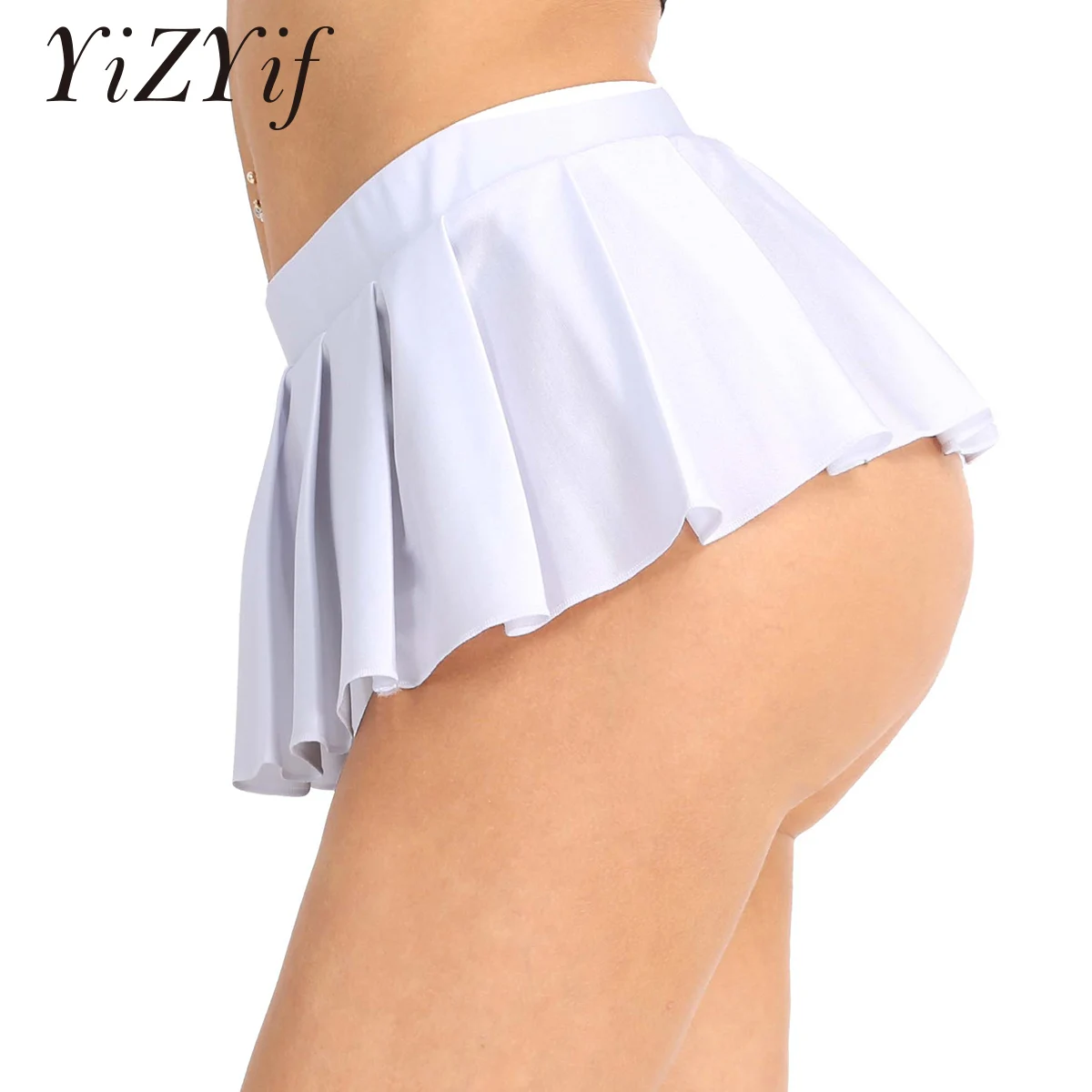 Mini jupe courte plissée pour femmes, vêtements de nuit pour pom-pom girl, cosplay d'écolière, vêtements de nuit de fête, mode sexy, taille basse, super