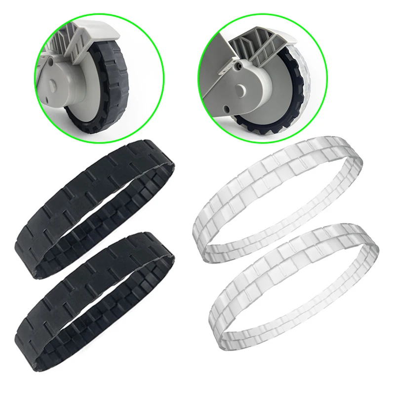 2Pcs Robot Vacuum Cleaner Tire Skin For Mijia 1S 2S T4 1C For Roborock S50 S55 S51 S6 S4 S5 Max For Irobot 600 700