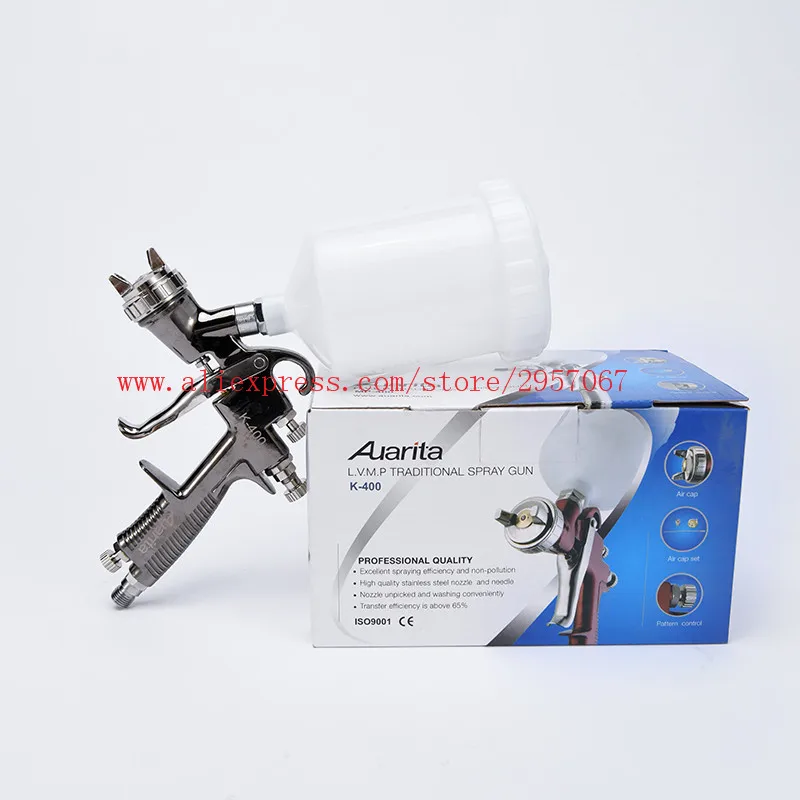 Auarita K-400 LVMP Spray Gun Professional Paint Gun 1.4mm 1.7mm Nozzle For Cars