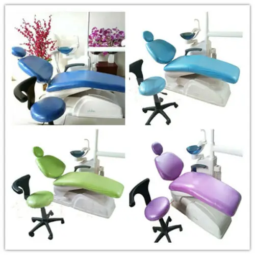 Dental Unit Chair Cover Sleeve Protector Waterproof PU Headrest Backrest Cushion