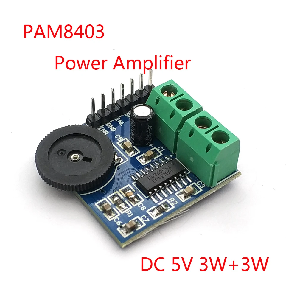 وحدة مضخم طاقة صغيرة مزدوجة المسار ، باإم 8403 ، ضبط مستوى الصوت