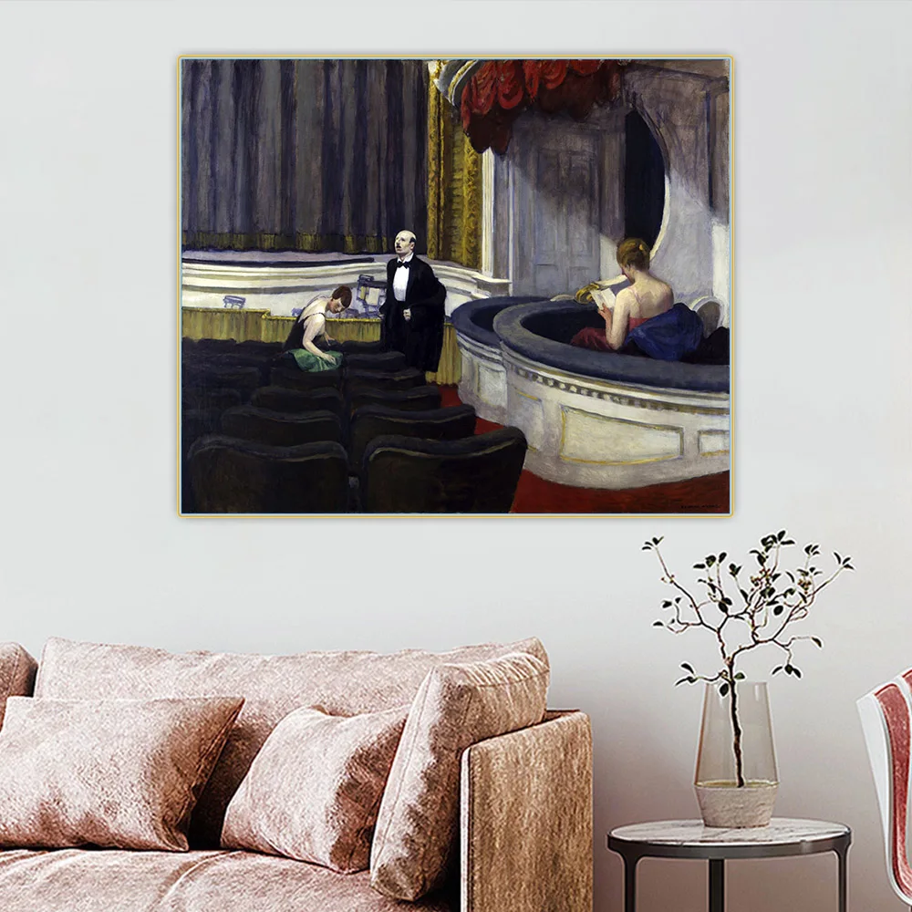 Two on the Aisle,1927, by Edward Hopper Canvas Oil Painting Art Aesthetic Picture Wall Backdrop Hanging Decor Home Decoration