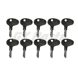 10 Pcs Ignition Keys 123243 912-0514920 for Caterpillar Forklifts Mitsubishi BD2 Series