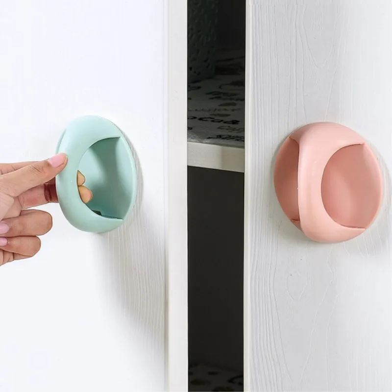 1PC Self-adhesive Door Window Handles ABS Plastic Multi-purpose Wardrobe Pulls Knobs Refrigerator Furniture Auxiliary Handles