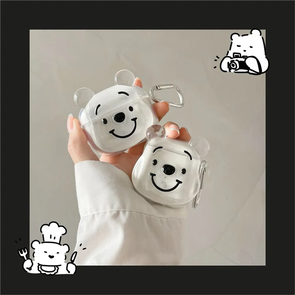 Luxury for Airpods Pro/2/1 Case  Kawaii Bear Soft Airpods2 Earphone Accessories Protector Cover for Air Pods Pro Cases