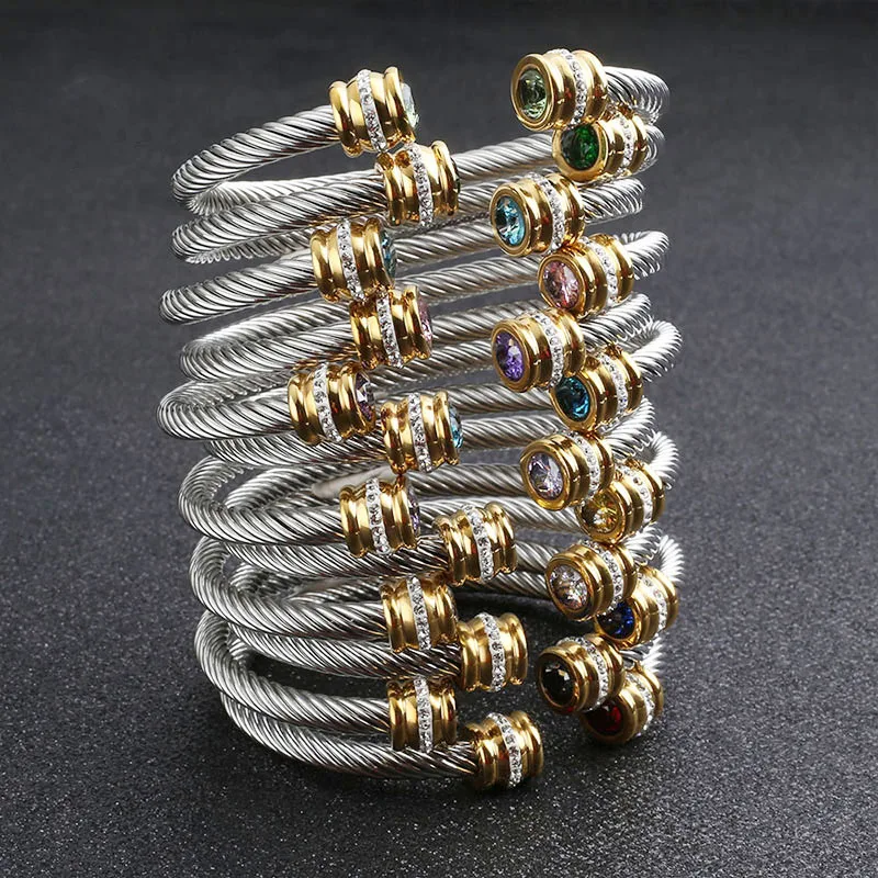 Jewelry 2020 Jewelry Fashion Jewelry Luxury Bracelet Stainless Steel Interweaving AAACZ Cool Stuff  India Jewellery SZ-QCH-004